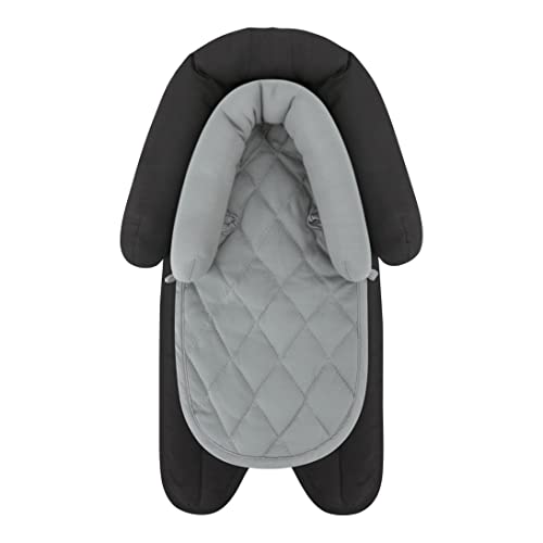 Pro Goleem Car Seat Head Support Infant, Soft Infant Car Seat Insert, 2 in 1 Carseat Head Support for Newborn, Perfect for Car Seat, Stroller, Swing, Bouncer, Gray and Black