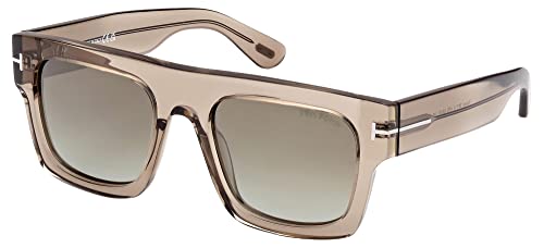 Tom Ford FAUSTO FT 0711 Transparent Brown/Green 53/20/145 unisex Sunglasses