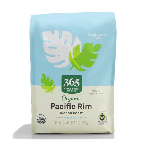 365 by Whole Foods Market, Coffee Pacific Rim Vienna Roast Organic Whole Bean, 24 Ounce