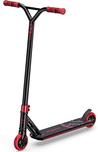 Fuzion X-5 Pro Scooter - Trick Scooter for Kids 8 Years and Up - Pro Scooters for Teens - Best Stunt Scooter for BMX Scooter Tricks (Black/Red)