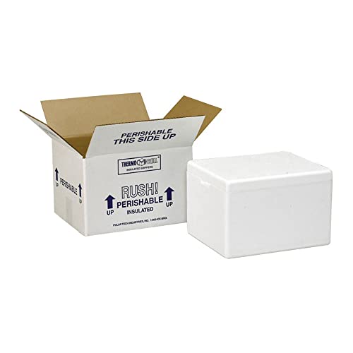 Polar Tech 245C Thermo Chill Insulated Carton with Foam Shipper, Medium, 17' Length x 10' Width x 8-1/4' Depth, Original Version