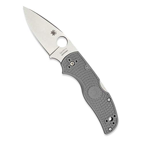 Spyderco Native 5 Signature Knife with 2.95' Maxamet Steel Blade and Gray FRN Handle - PlainEdge - C41PGY5