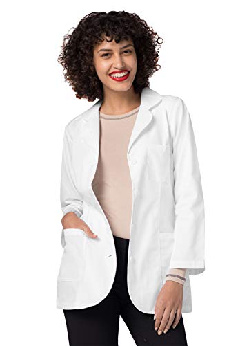 Adar Uniforms, Universal Lab Coats for Women - Princess Cut 30' Consultation Lab Coat - 806 - White - S