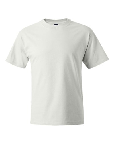 Hanes Men's Short Sleeve Beefy-T (Pack of 2), White, X-Large