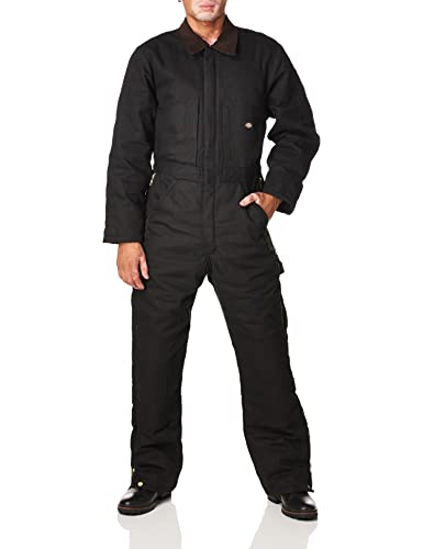 Dickies mens Big-tall Premium Insulated Duck overalls and coveralls workwear apparel, Black, Medium Tall US