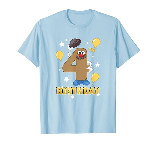 Mr. Potato Head 4th Birthday Number Shaped Spud T-Shirt