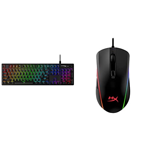 HyperX Alloy Origins Mechanical Gaming Keyboard (Black) Pulsefire Surge RGB Wired Optical Gaming Mouse (Black)