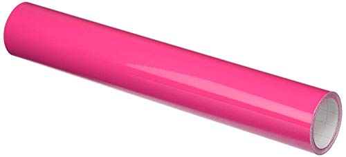 Pink Glossy 12' x 10ft Roll of Oracal 651 Permanent Adhesive-Backed Vinyl for Craft Cutters, Punches and Vinyl Sign Cutters