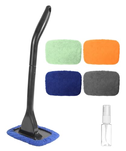 bylikeho Car Cleaning Supplies,Car Cleaning Kit,Car Accessories Windshield Cleaning Tool Car Window Cleaner,Car Washer Kit with Unbreakable Extendable Handle and Microfiber Cloth for Auto Glass Wiper