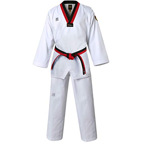 MOOTO Taekwondo MTX Basic Uniform Poom Dobok TKD WTF approvaled (160 (Height : 160~169cm)(5.24~5.54ft)