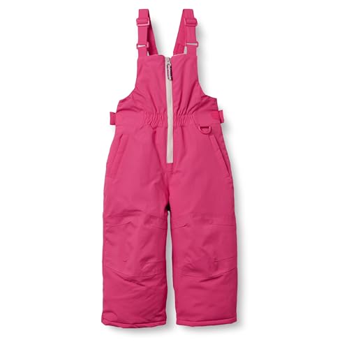 Amazon Essentials Girls' Water-Resistant Snow Bib, Pink, X-Small