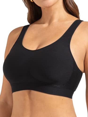 SHAPERMINT Compression Bras for Women - Wirefree, Small to Plus Size, Black