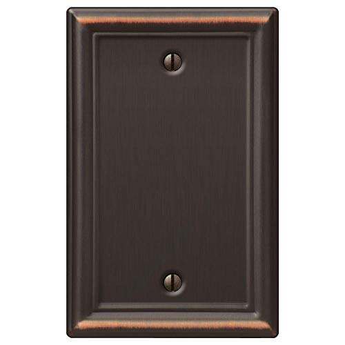 Amerelle 149BDB Chelsea Wallplate, 1 Blank, Aged Bronze