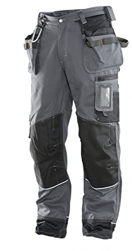 JOBMAN Workwear Men's Ultra Workpants with Kevlar Knees, Dark Gray, 32x32