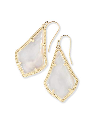 Kendra Scott Alex Drop Earrings for Women, Fashion Jewelry, 14k Gold-Plated, Ivory Mother of Pearl