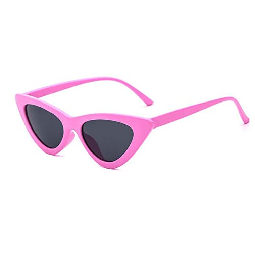 Jucoo Clout Goggles Cat Eye Sunglasses Vintage Mod Style Retro Sunglasses (Pink& smoke, 51)