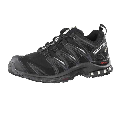Salomon XA PRO 3D V7 Gore-TEX Trail Running Shoes for Women Sneaker, Black/Black/Mineral Grey, 9