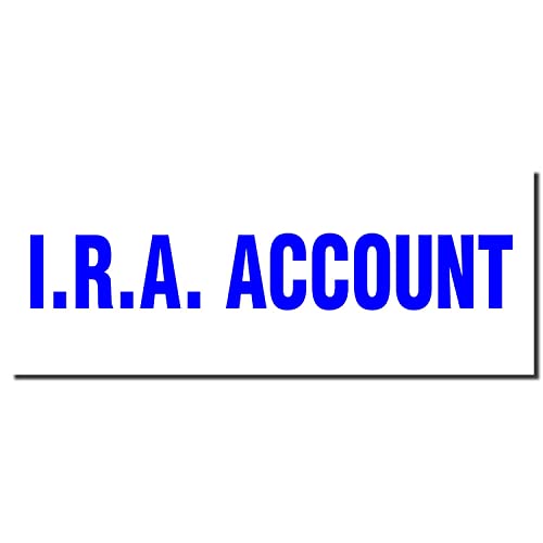 Quality Pre-Inked Ira Account Stamp, Blue Ink, Ideal for Commercial Loan Officers, Bookkeeping Stamp for Efficient Record Keeping, Long-Lasting Impressions, Ideal for Financial Institutions