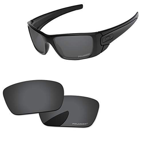 PapaViva Replacement Lenses for Oakley Fuel Cell OO9096 Sunglasses Black Grey - Polarized