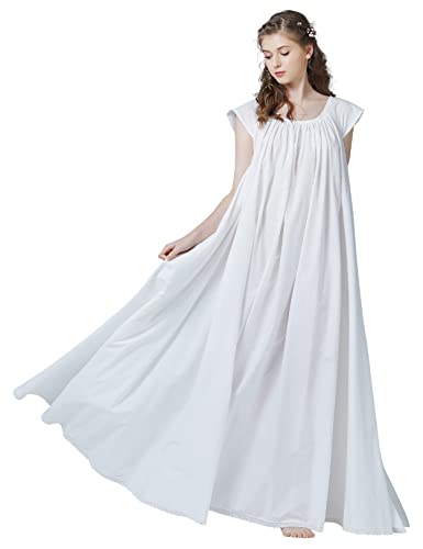 BEAUTELICATE Women’s Victorian Nightgown Cotton Sleepwear Maternity Nightie Long Oversize M 129
