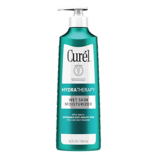 Curel Hydra Therapy In Shower Lotion, Wet Skin Moisturizer for Dry or Extra-dry Skin, with Advanced Ceramide Complex, for Optimal Moisture Retention, 12 Ounce