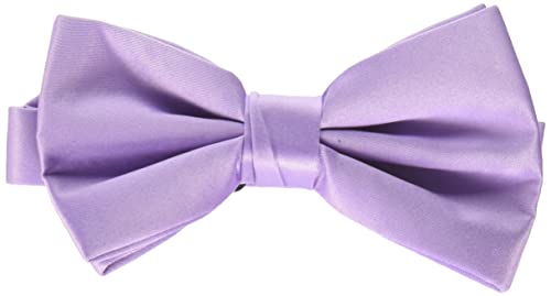 Stacy Adams Men's Satin Solid Bow Tie, Lilac, One Size