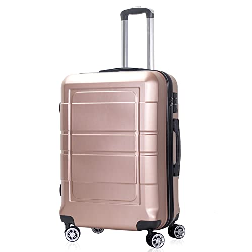 NIUTA 20 Inch Carry On Spinner Luggage with Ergonomic Handles and TSA Lock, Gold