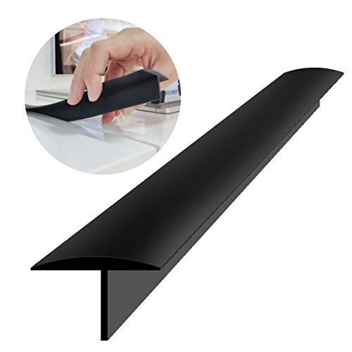 Silicone Stove Counter Gap Cover,30 Inches (for 4-25mm Gap) Extra Long Kitchen Range Gap Filler,Heavy 10 oz, Cut to any size 21&25 (Set of 2,Black)