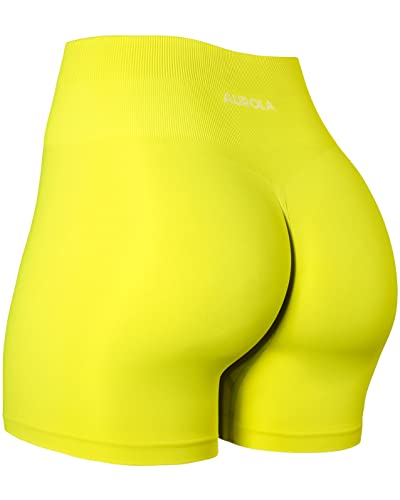 AUROLA Dream Collection Workout Shorts for Women Scrunch Seamless Soft High Waist Gym Shorts,Evening Primrose,S