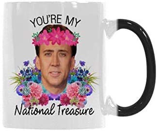 SCSF You're My National Treasure Morphing Coffee Mugs Heat Reveal Color Change Mug Christmas Mug For Men11 Ounces