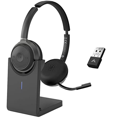 Avantree Alto Clair 2 - Multifunctional Bluetooth Headphones & Detachable Noise-Filtering Mic with Wired & Wireless Headset Modes, Dual Link Connectivity for PC, Computer & Phone, Clear Calls Anywhere