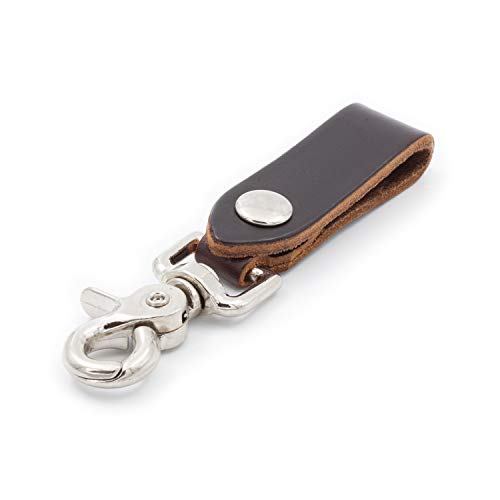 Main Street Forge | Full Grain Leather Keychain for Men | Made in USA | Hand Made | Luxury Valet Key Chain | Quick Detach | Men's Key Ring Organizer