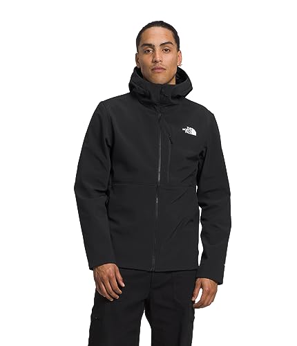 THE NORTH FACE Men’s Apex Bionic 3 DWR Softshell Hooded Jacket, TNF Black, Large
