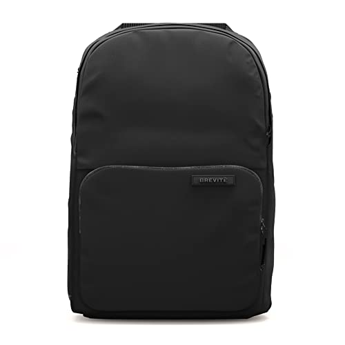 The Brevite Backpack - Casual daypack backpacks for every function. Compact but spacious 18L aesthetic traveling backpack with laptop compartment. (Black)
