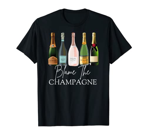 Blame The Champagne, Champagne Bottles Day Drinking Mimosa T-Shirt
