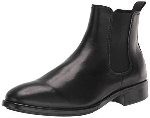 ECCO Men's Citytray Chelsea Boot, Black Smooth Leather, 9-9.5