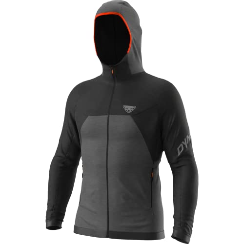 Dynafit Men's Tour Wool Thermal Hoody - Lightweight, Breathable Fleece Jacket - Black Out - Large