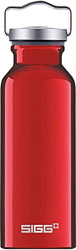 Sigg - Cooper Aluminum Water Bottle - Original Red - With Screw Cap - Leakproof - Lightweight - BPA Free - 17 Oz