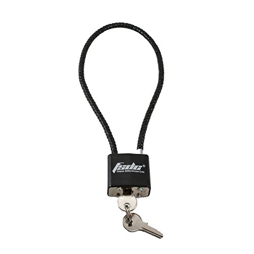 FSDC (Firearm Safety Devices - FSDC-CL1020RKD 15' Gun Cable Lock with 2 Keys - California DOJ Approved Lock - Scratch-Resistant Plastic Body & Cable Cover