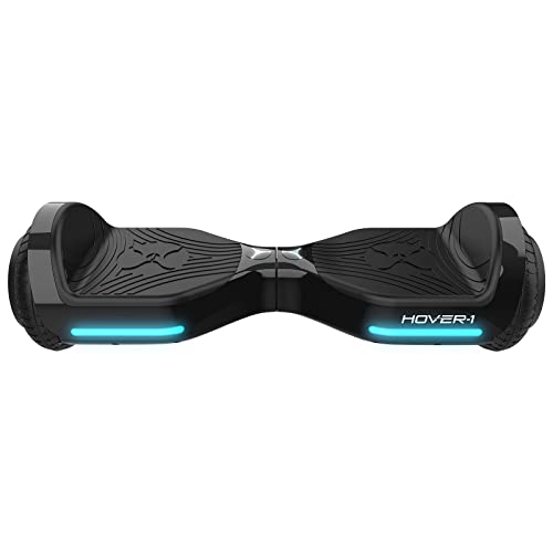 Hover-1 Axle Electric Hoverboard, 7MPH Top Speed, 3 Mile Range, Long Lasting Lithium-Ion Battery, 6HR Full Charge, Certified & Tested, Black