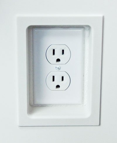 FastCap Electrical Trim Ring Cover for single outlets in white