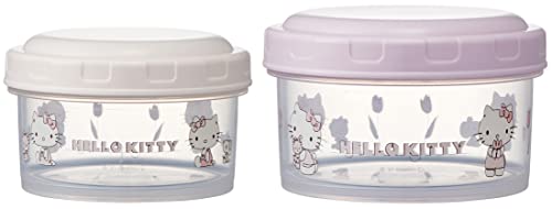 Skater RFC2S-A Sanrio Food Container, Storage Container, Bento Box, S/M Set of 2, Hello Kitty Line Design, Made in Japan