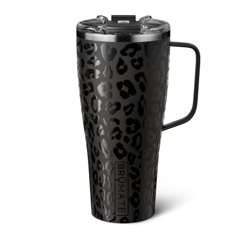 BrüMate Toddy XL - 32oz 100% Leak Proof Insulated Coffee Mug with Handle & Lid - Stainless Steel Coffee Travel Mug - Double Walled Coffee Cup (Onyx Leopard)