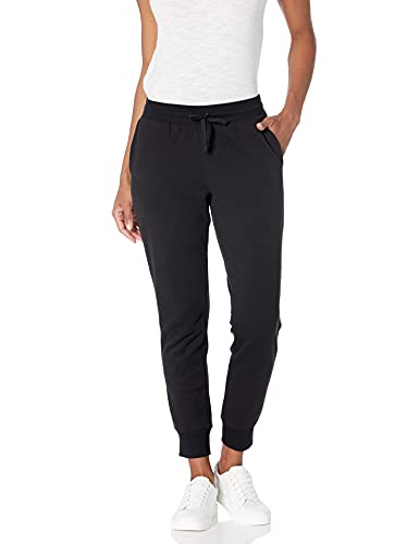Amazon Essentials Women's Fleece Jogger Sweatpant (Available in Plus Size), Black, Small