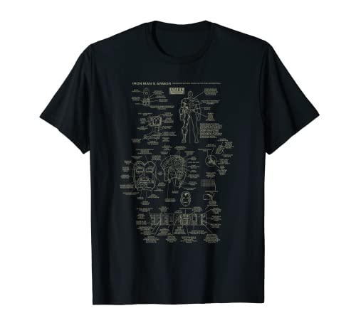 Marvel Iron Man Stark Industries Armor Details T-Shirt T-Shirt