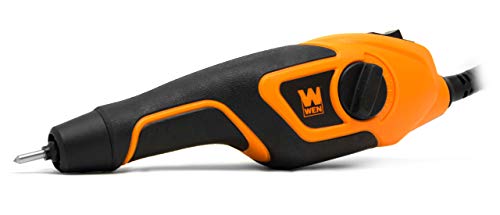 WEN 21D Variable-Depth Carbide-Tipped Engraver for Wood and Metal , Lightweight, Variable Speed, Compact, Orange