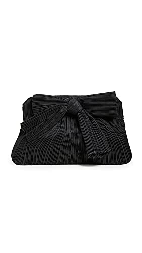 Loeffler Randall Women's Rayne Pleated Frame Clutch with Bow, Black, One Size