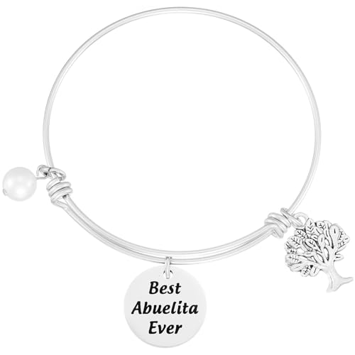 HUTIMY Abuelita Gifts In Spanish from Grandchildren Birthday Accessories for Grandmother Best Abuelita Bracelet