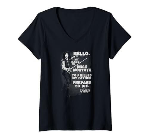 Womens The Princess Bride Hello My Name is Inigo Montoya V-Neck T-Shirt