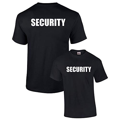 Security Short Sleeve T-Shirt Printed On Both Sides Police Patrol Mall Event Staff Uniform Concert Stadium Game-blackack-XL